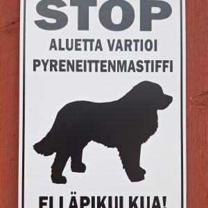 Pystiffi- varoituskyltti